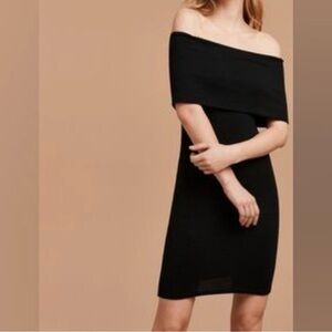 Wilfred Black off-shoulder Midi Bodycon Dress